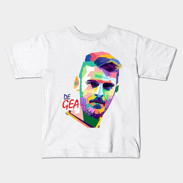 David De Gea Kids T-Shirt by erikhermawann22